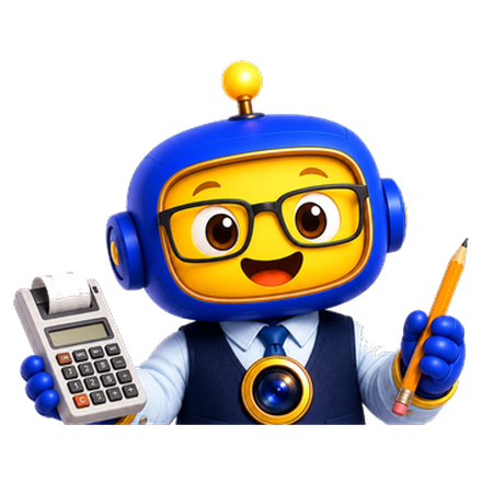 Guy, Bob Compta — gilet, cravate et calculatrice